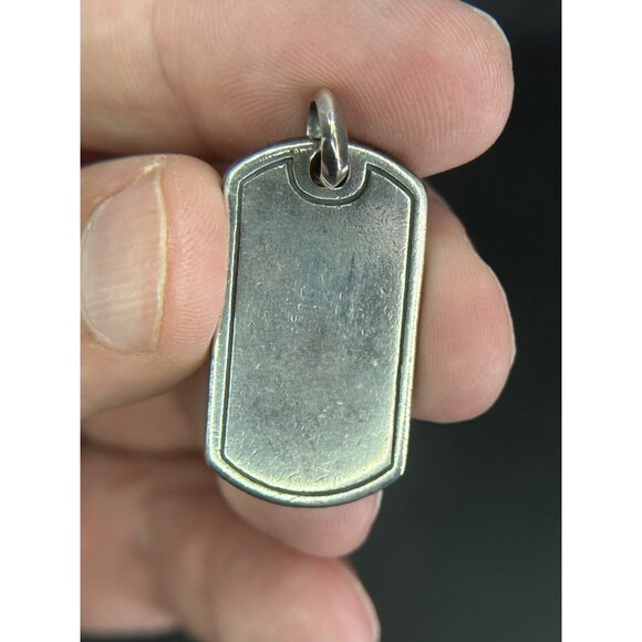 David Yurman Sterling Silver Black Diamonds Tag 31mm Chain 25” - Picture 10 of 16